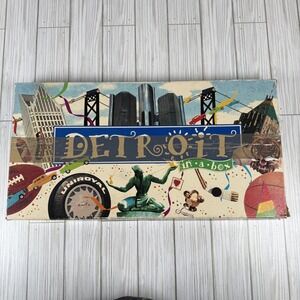 VTG 90s Detroit in a Box Opoly‎ Landmark Edition City Games 99% COMPLETE
